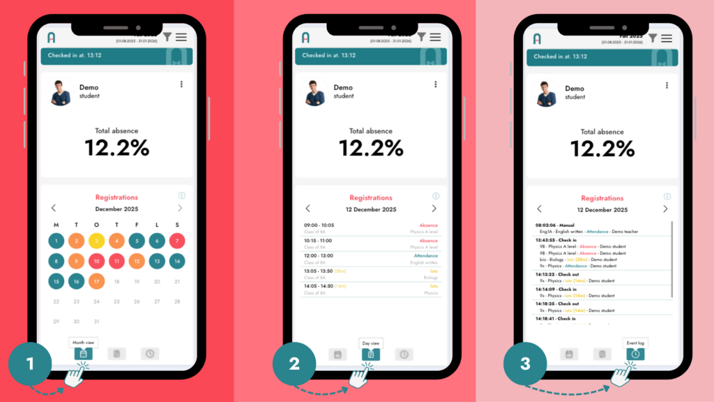Fravær handler sjældent kun om tal. Det handler om mønstre, udvikling – og om at opdage problemer i tide.
Derfor har vi lanceret en række nye features i Attender, som giver både studerende og skoleledelse et langt bedre overblik over fravær gennem hele semestret.